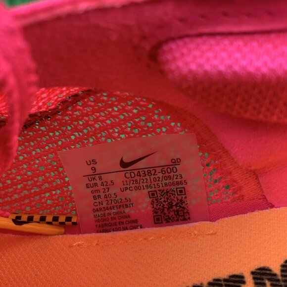 Nike Zoom Superfly Elite 2 Hyper Pink Orange Men’s Size 9 NEW CD4382-600 - Picture 10 of 11
